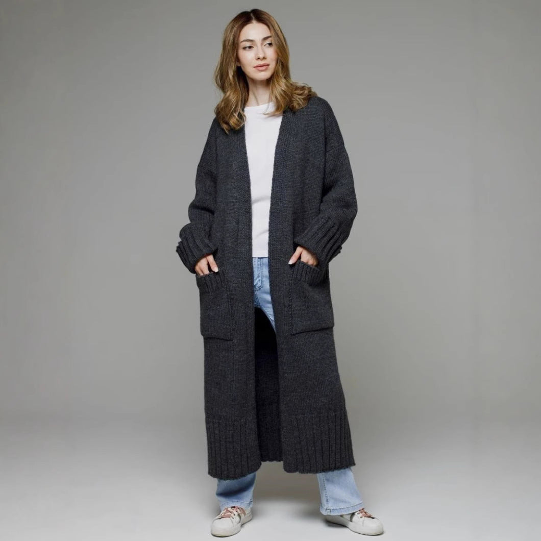 Women's Large Loose Long Sleeve Knitted Casual Sweaters