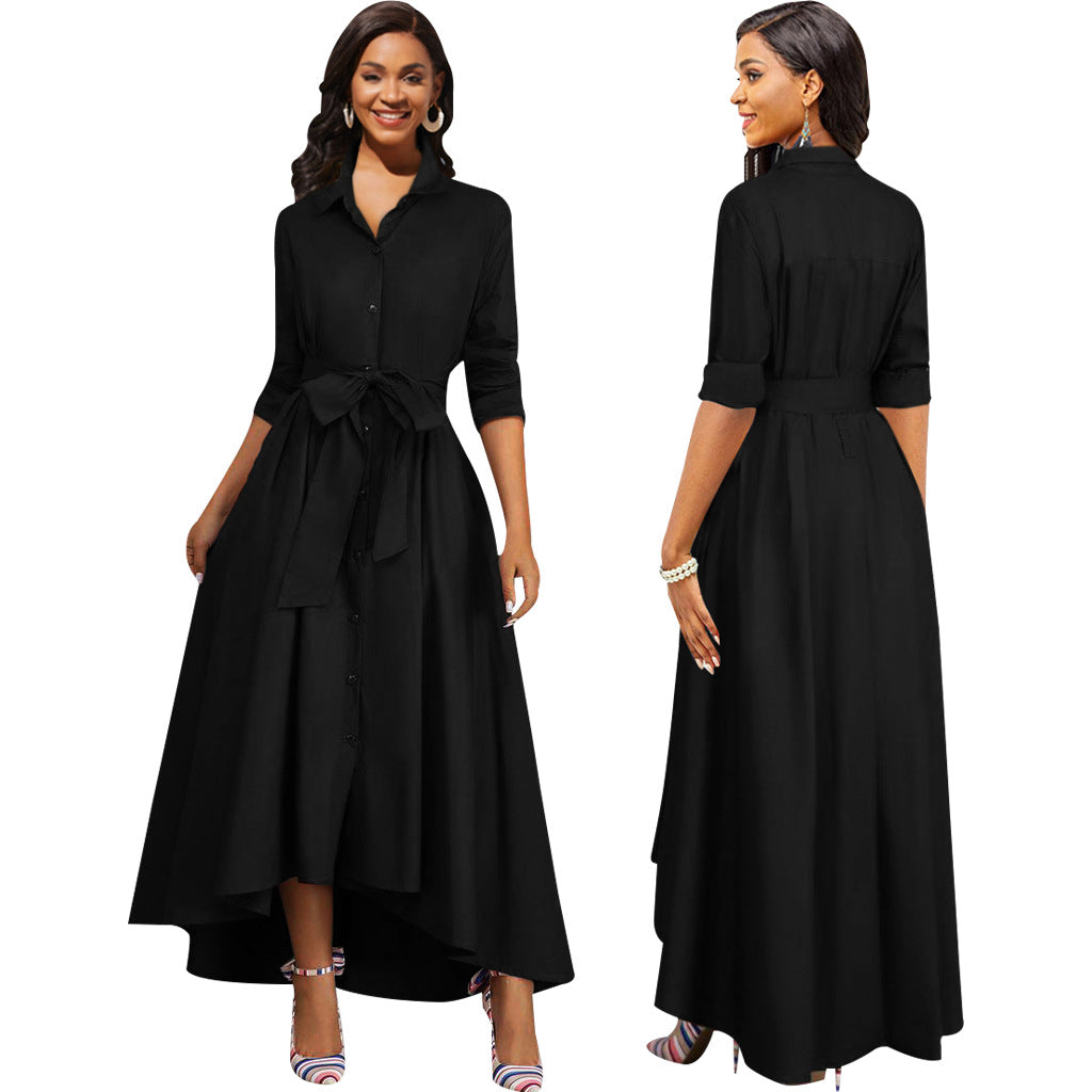 Women's Sexy Fashion Solid Color Long Sleeve Dresses