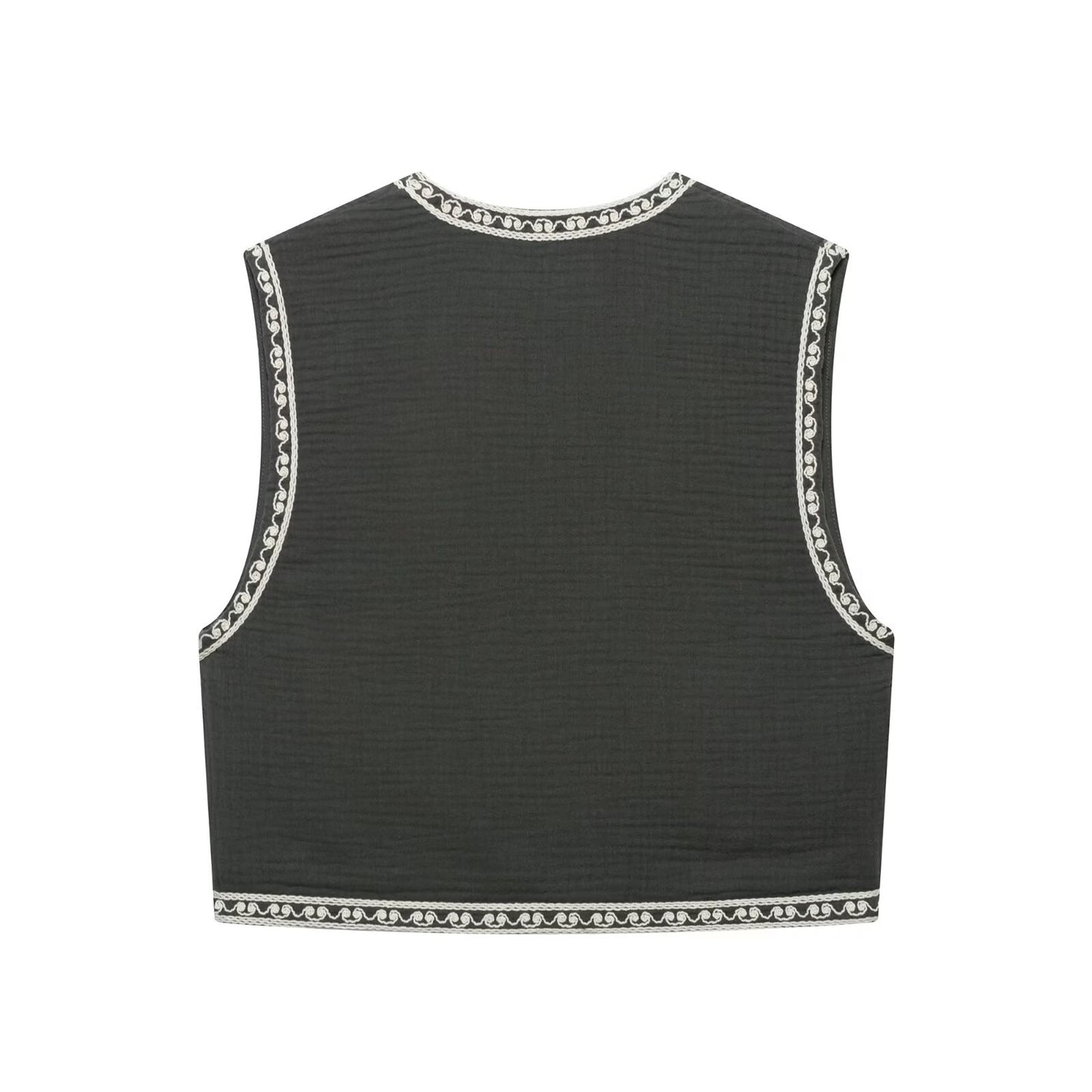 Pretty Cool Summer Embroidery Decorative Fashion Vests