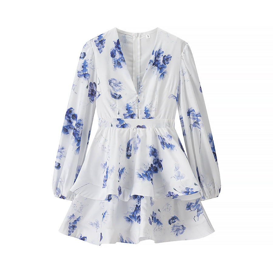 Women's Summer Halter Backless Flower Dress Dresses
