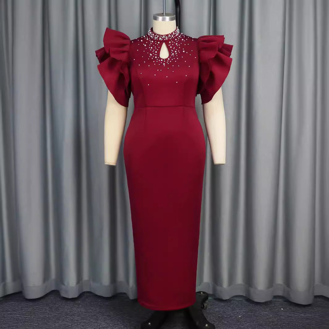 Sexy Cutout Half Turtleneck Dress Party Skirts