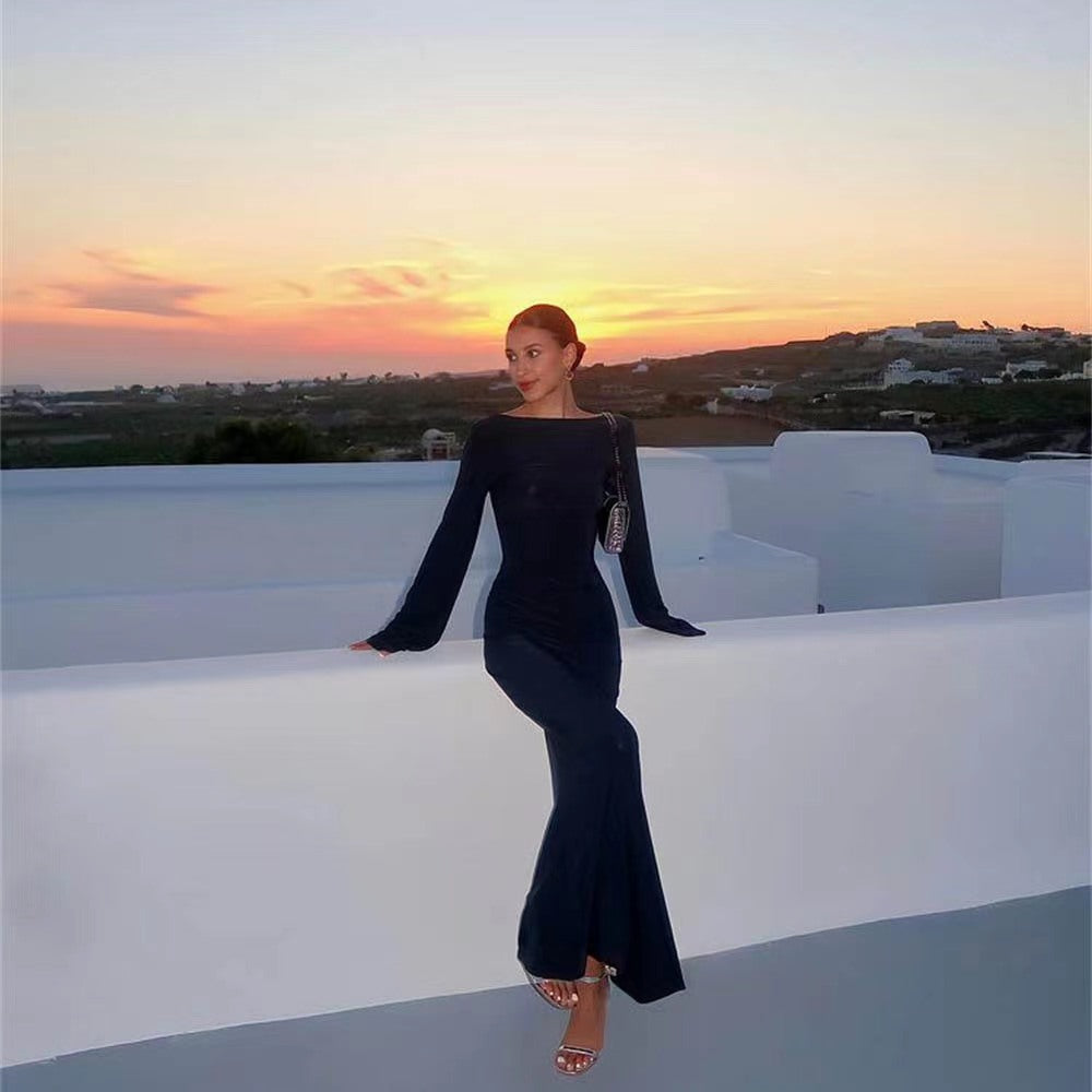 Autumn Beach Dress Round Neck Bikini Dresses