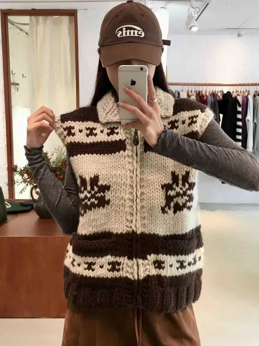 Women's Autumn Korean Style Retro Elk Light Luxury Knitwear