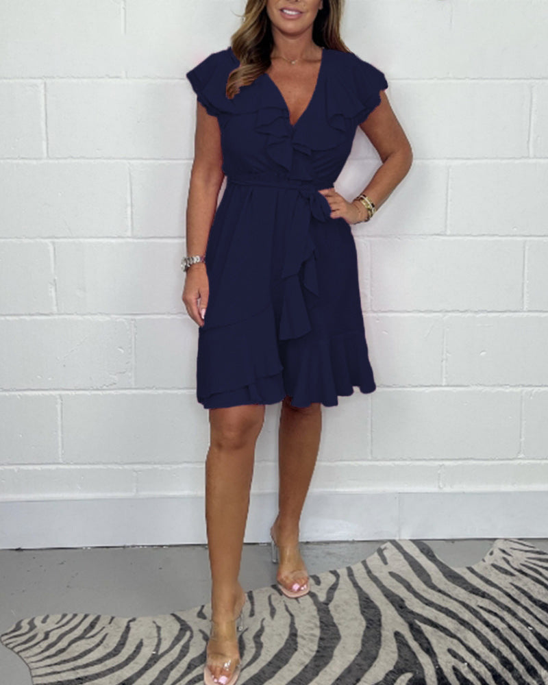 Women's Summer Ruffled Solid Color For Skirts