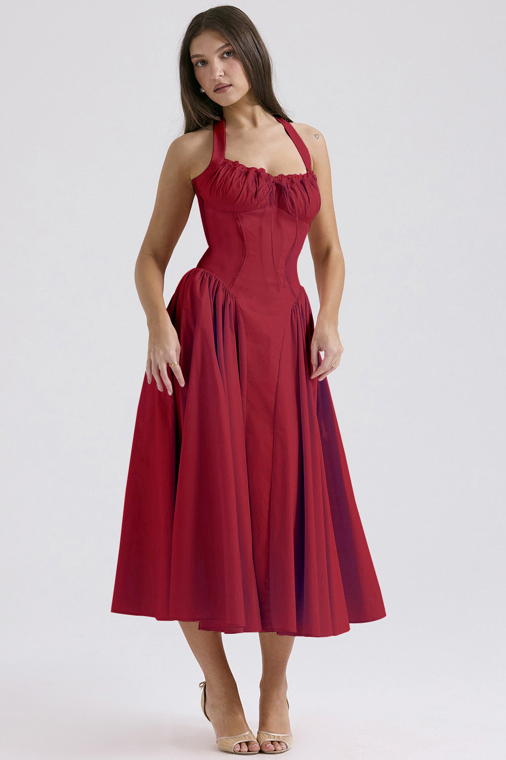 Summer Suspender Dress Fashionable Printed Halter Dresses