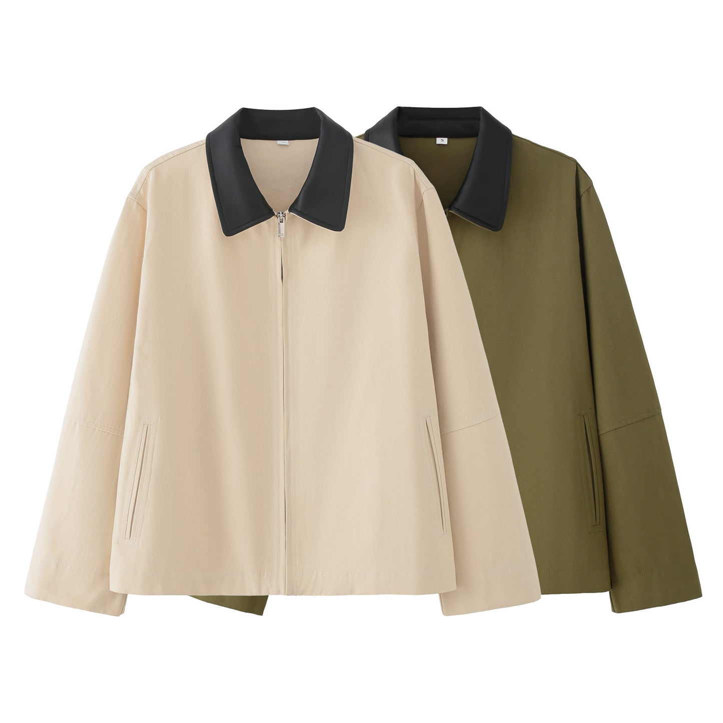 Women's Autumn Lapel Long Sleeve Retro Contrast Jackets