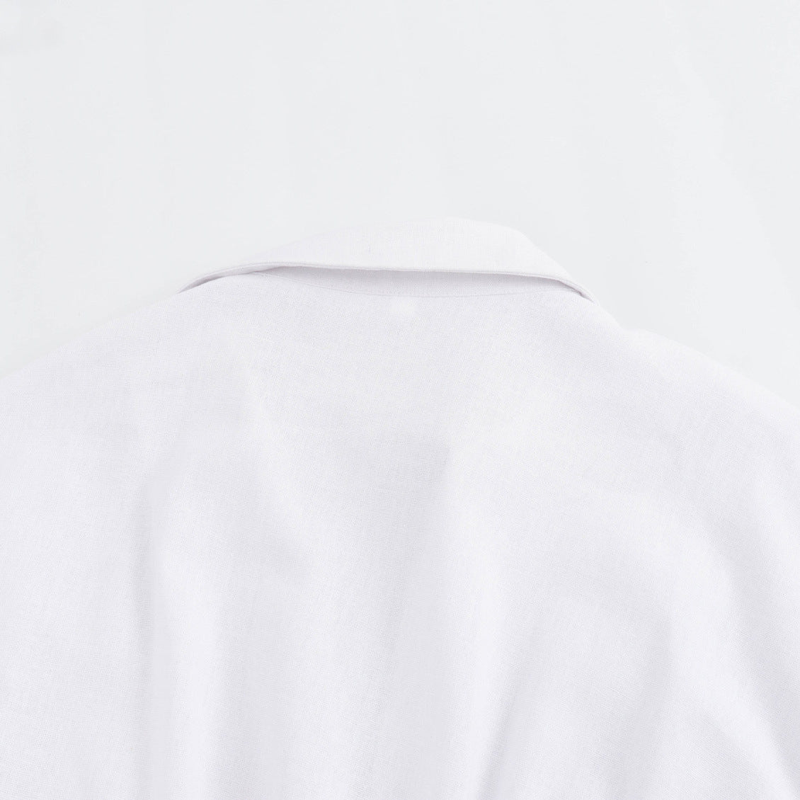 Casual Linen Blended Midi Shirt Dress Dresses