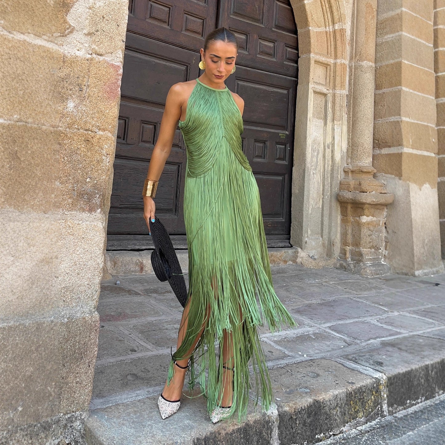 Party Elegant Halter Tassel Long Dress Dresses