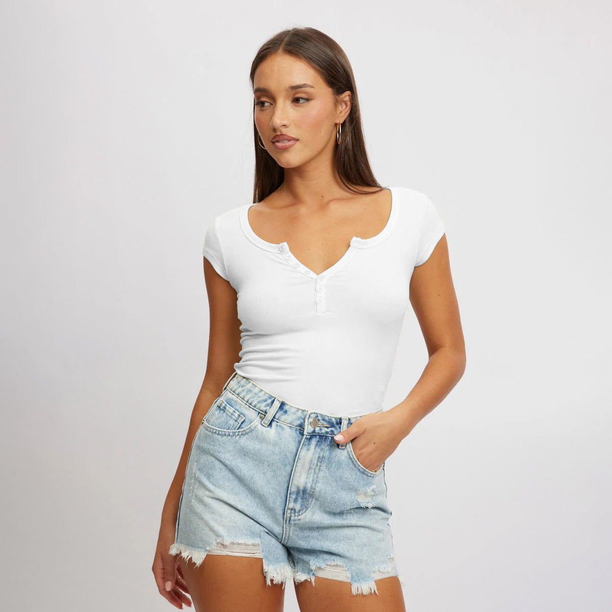 Solid Color Sleeveless Slim Fit Fashion Shorts