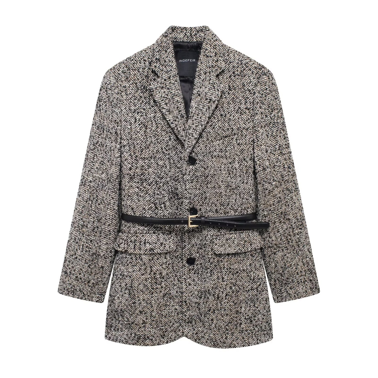 Women's Slouchy Versatile Belt Loose Waist Blazers