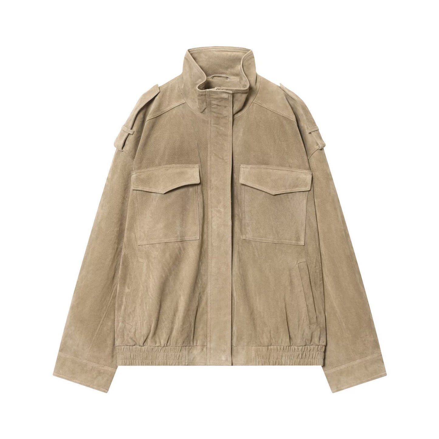 Women's Autumn Fashion Personality Street Suede Textured Jackets