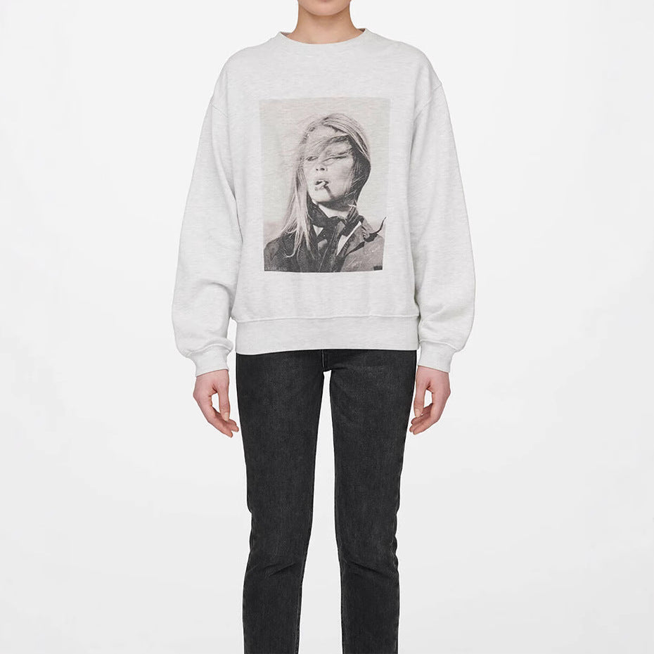 Women's North American Cigarette Digital Printing Lining Sweaters