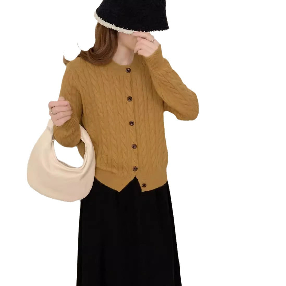Women's Sweet Art Fresh Twist Knitted Casual Sweater