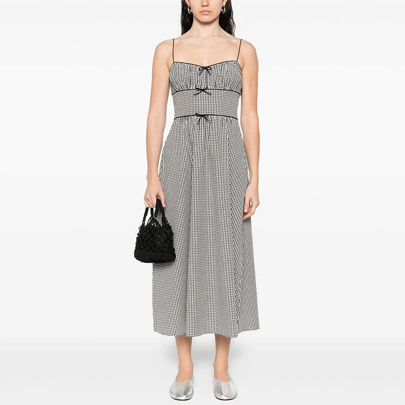 High Waist Backless Midi Dress French Dresses