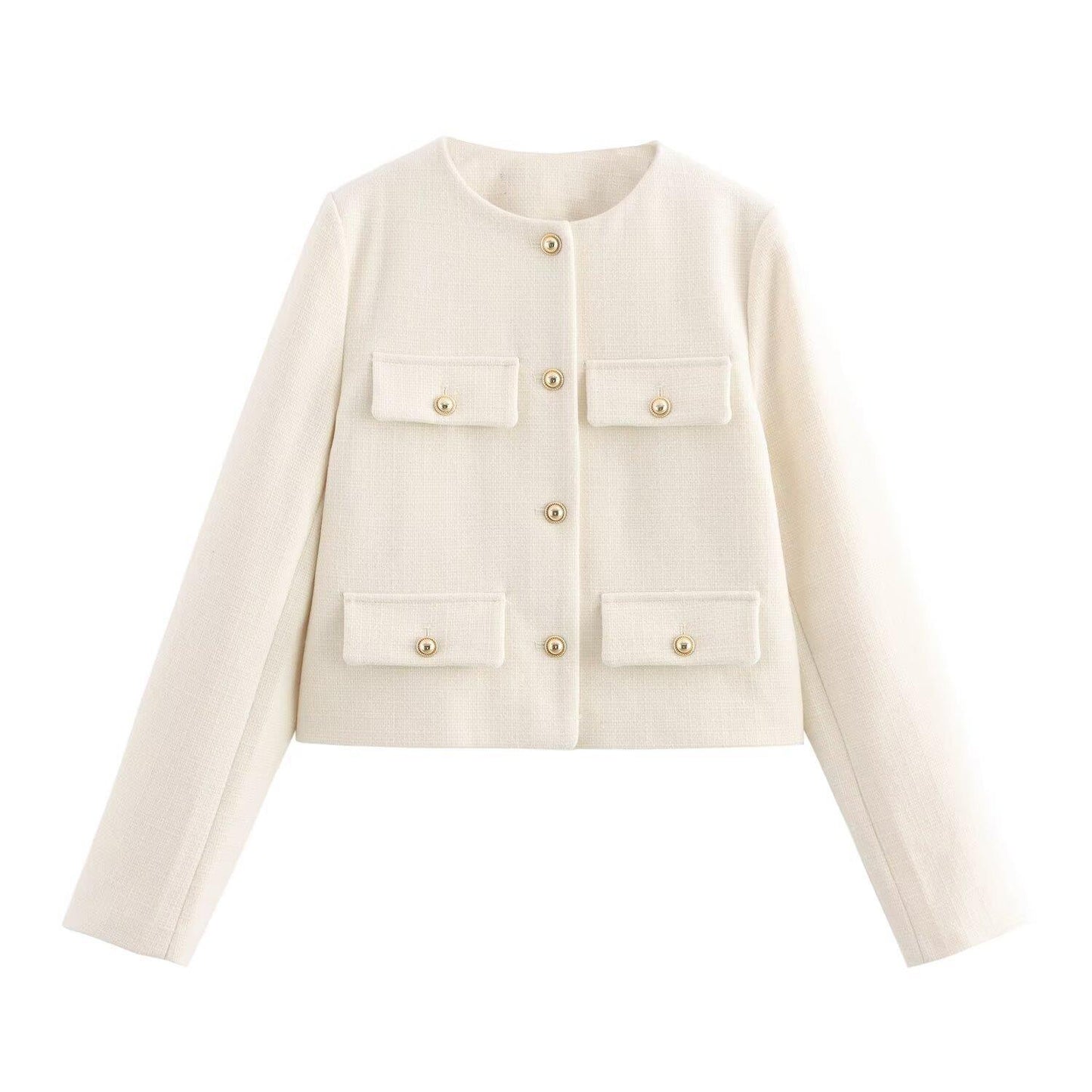 Women's Long-sleeved Pocket Round Bow Tie Autumn Blazers