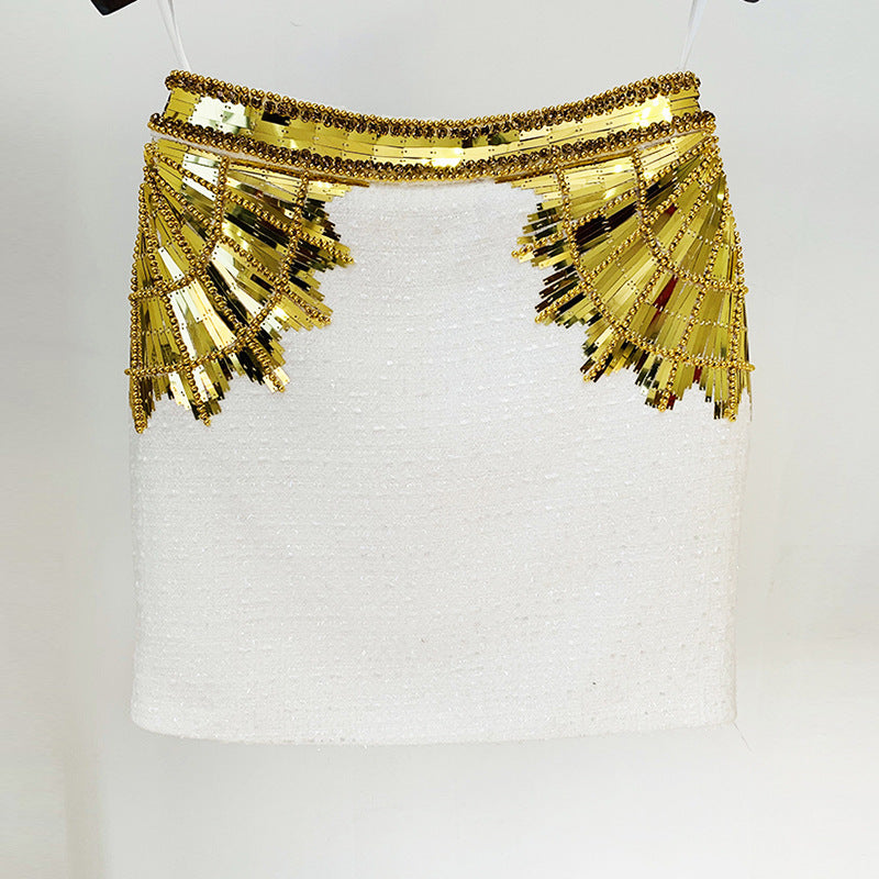 Fashion Beautiful Bead Diamond Metal Sheet Fashion Casual Suit