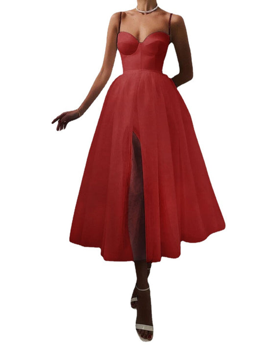 Women's Pretty Beautiful Straps Tulle Dress Wedding Dresses