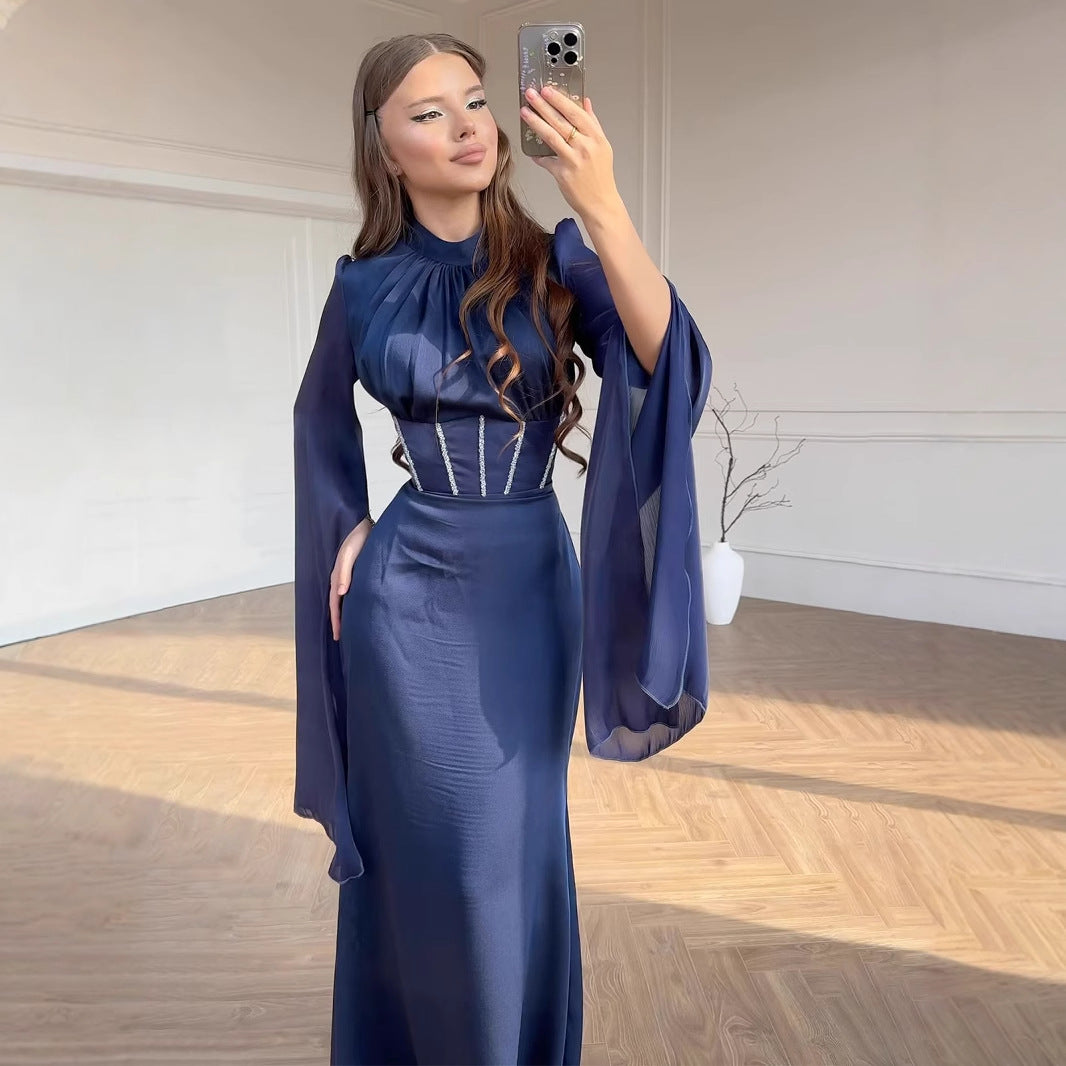 Women's Spring Fashion Elegant Graceful Long Sleeve Dresses