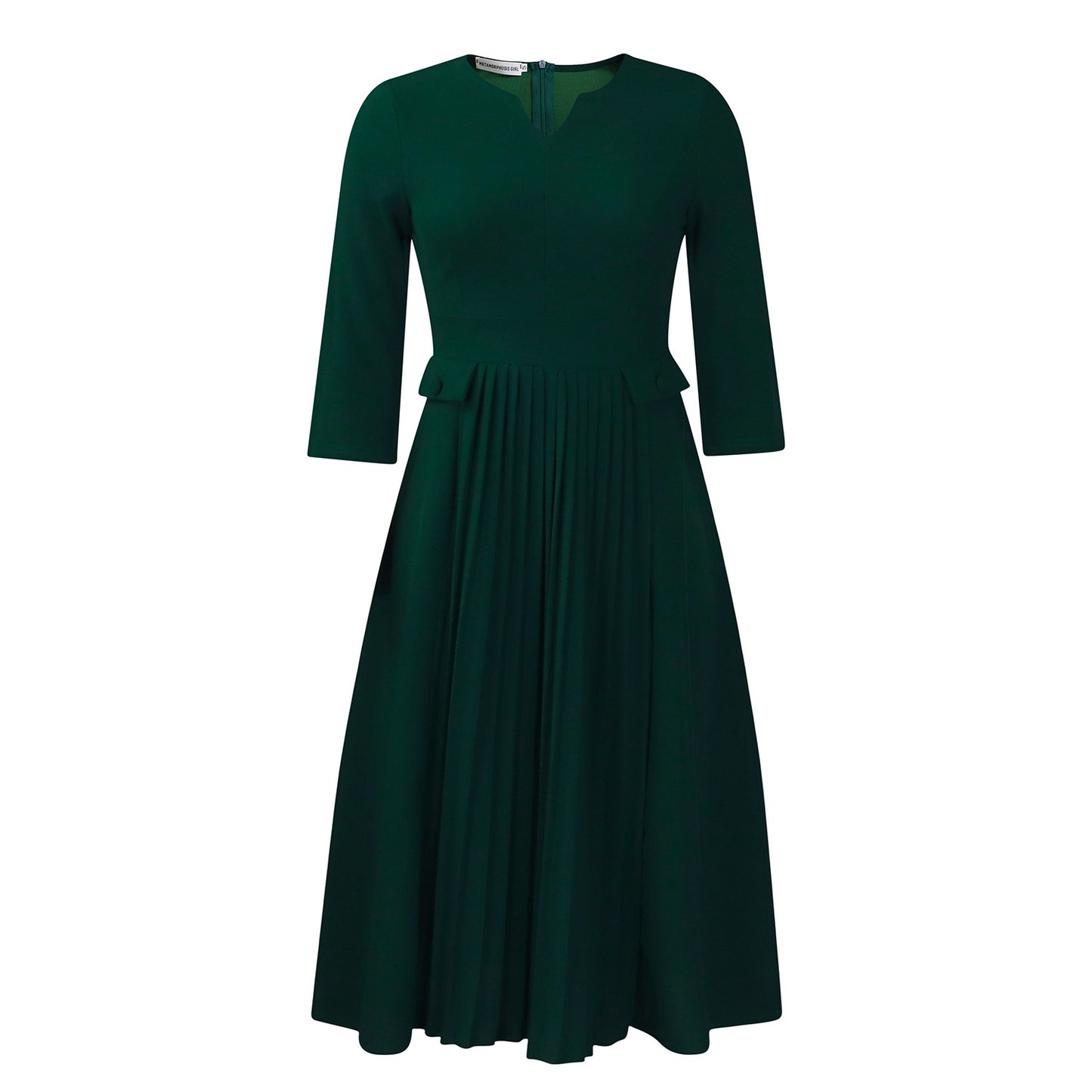 Women's Solid Color Fashion Pleated Sleeve African Plus Size