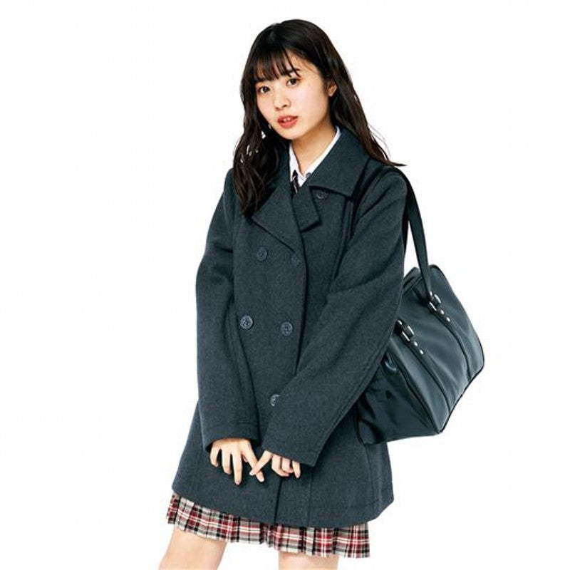 Double Breasted Woolen Female Surrogate Shopping Uniform