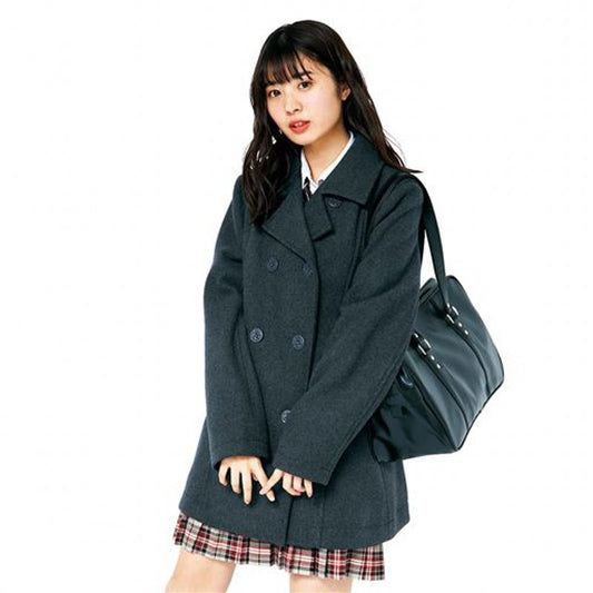 Double Breasted Woolen Female Surrogate Shopping Uniform