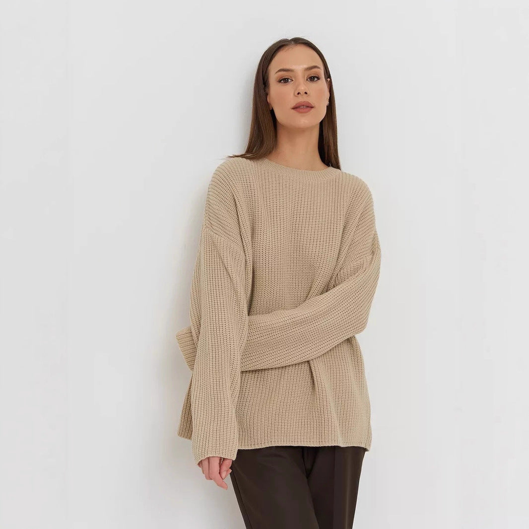 Collar Soft Glutinous Retro Lazy High-grade Thickened Sweater