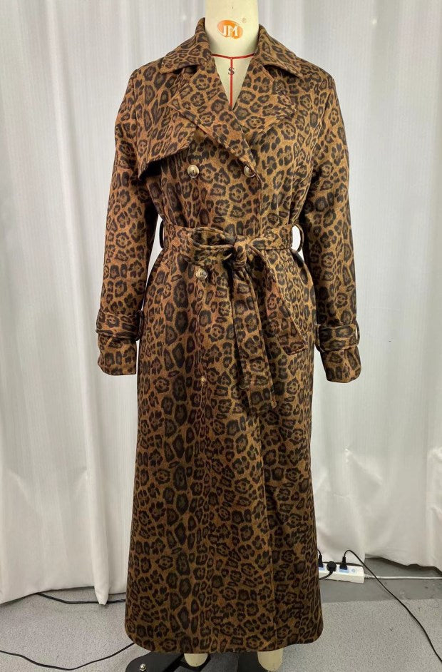 Women's Waist Long Overcoat Outerwear Fashionable Elegant Coats