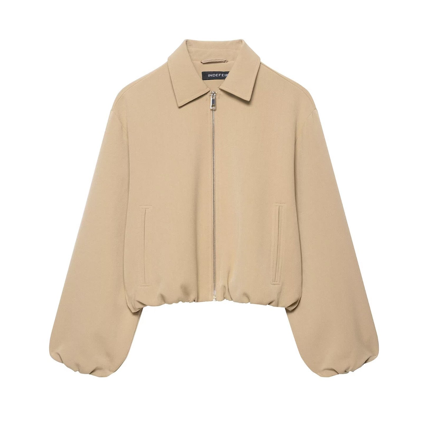 Women's Charming Street Fashion Zipper Puffy Jackets