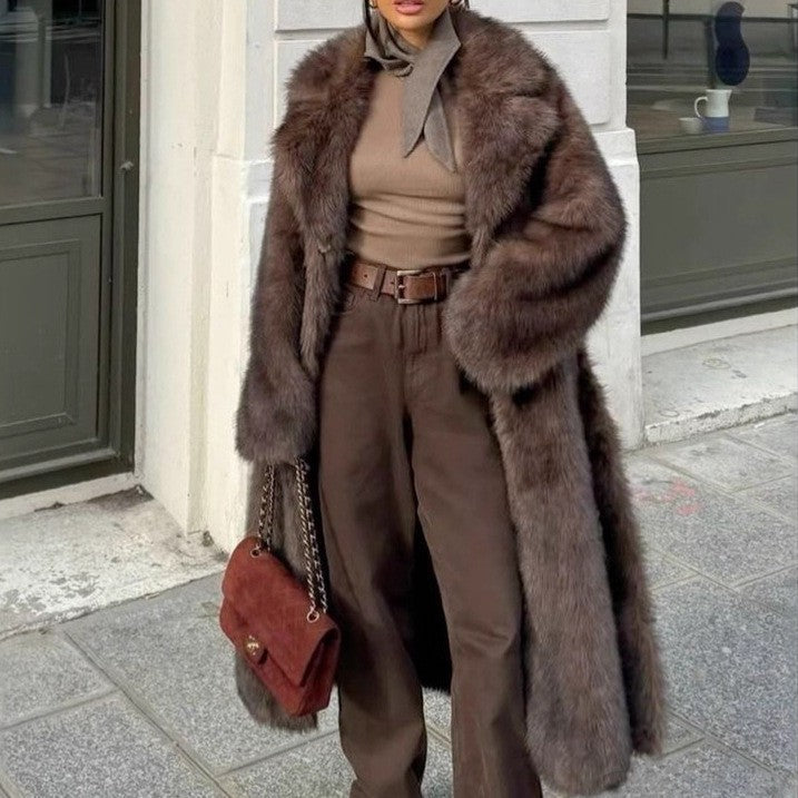 Women's Fox Fur Street Fashion Fluffy Soft Jackets