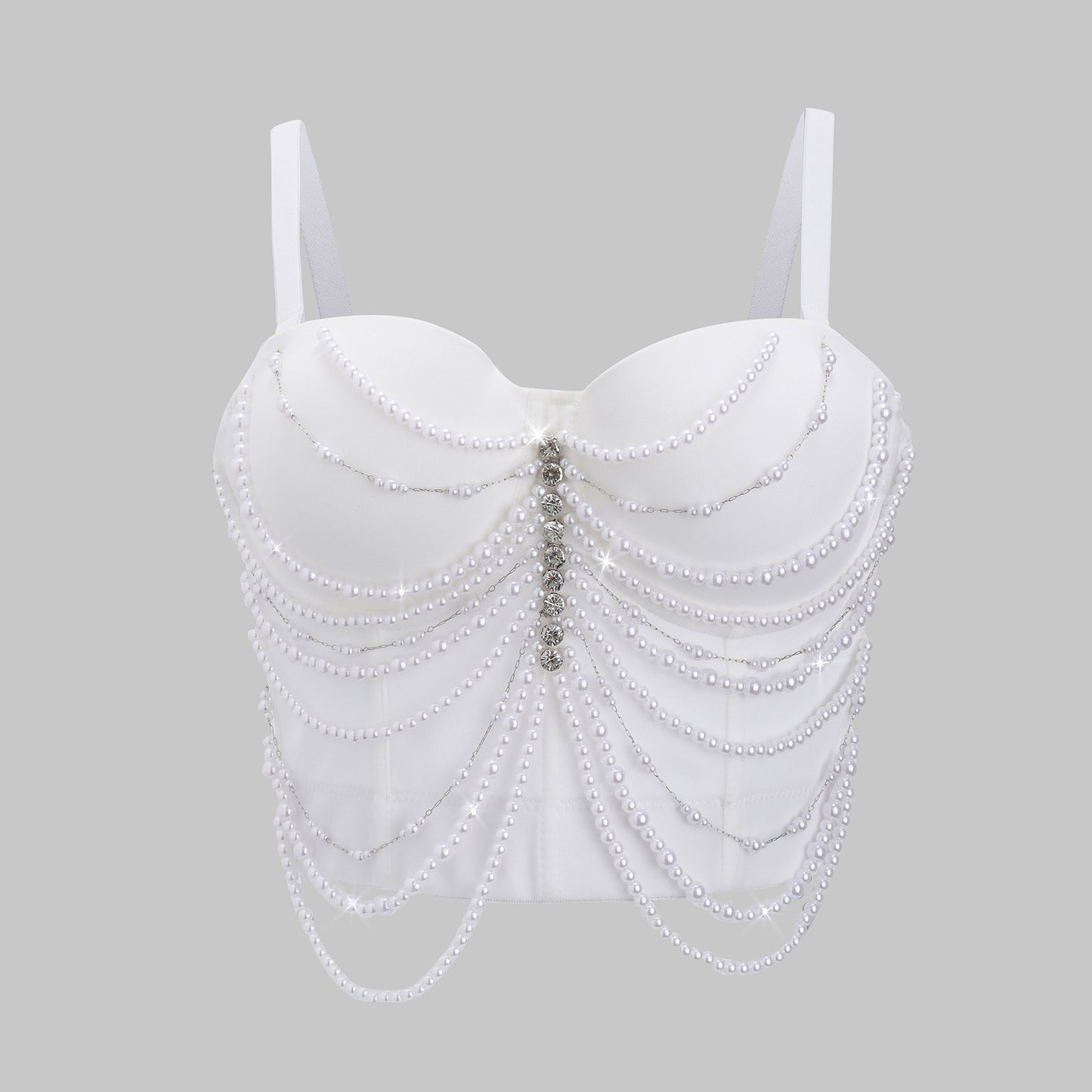 Women's To Wear Outside Small Sling Rhinestone Tops