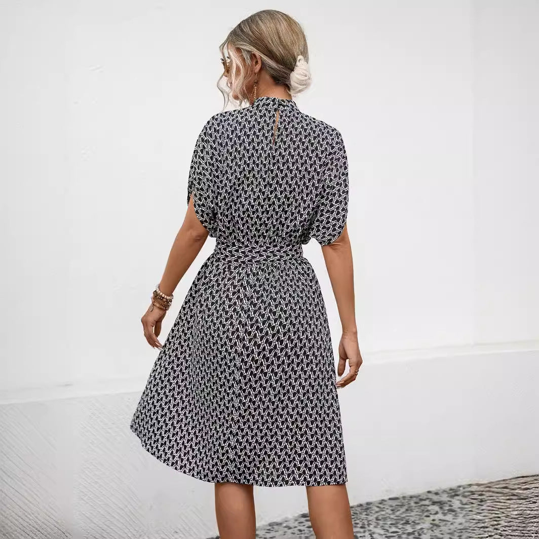 Elegant Classy Beautiful Women's Printed Sleeve Dress
