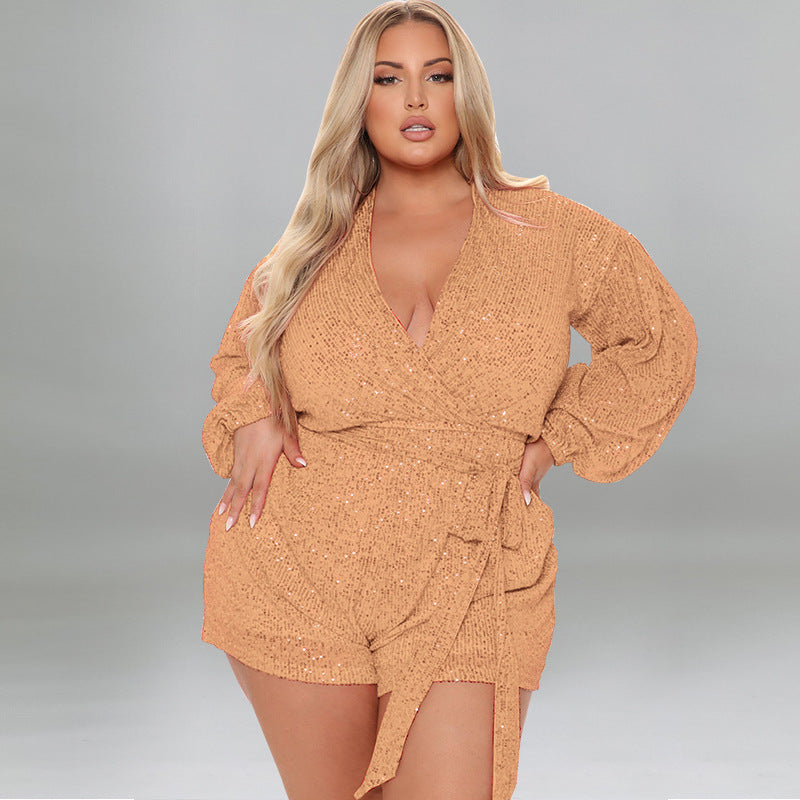 Women's Source Fashion Sequin Embroidery Sexy Slimming Jumpsuits