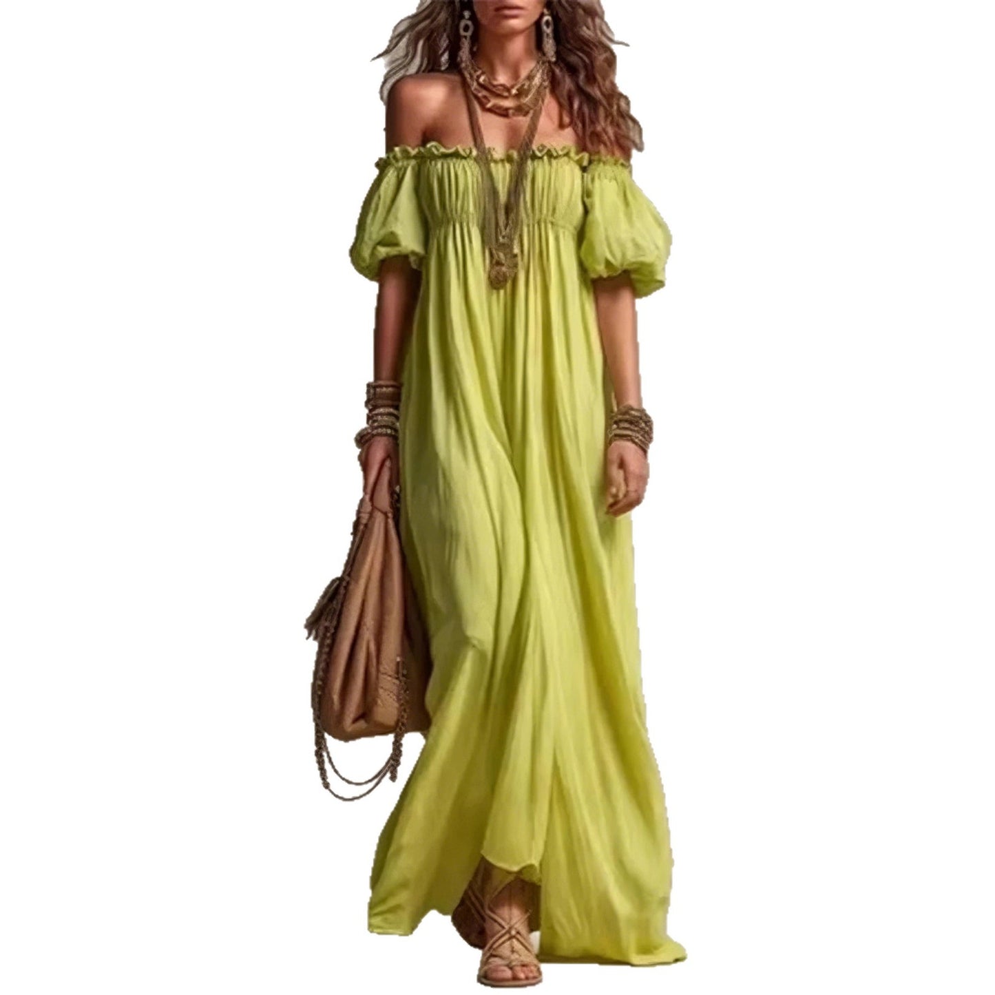 Summer Elegant Casual Loose Lazy Puff Dress