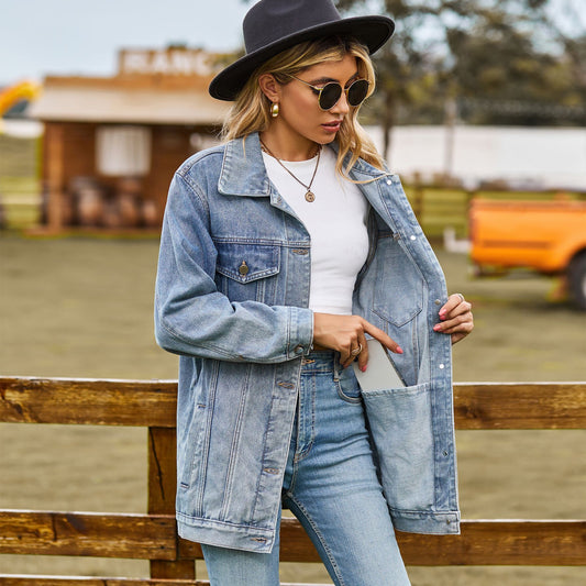 Women's Classic Retro Loose Denim For Tops