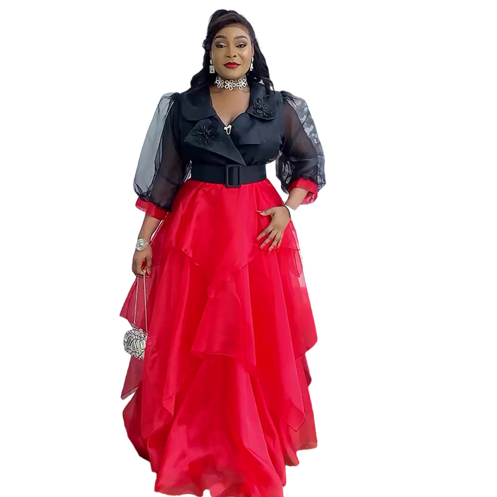 Women's Elegant Dress French Sweet Spicy Style Plus Size