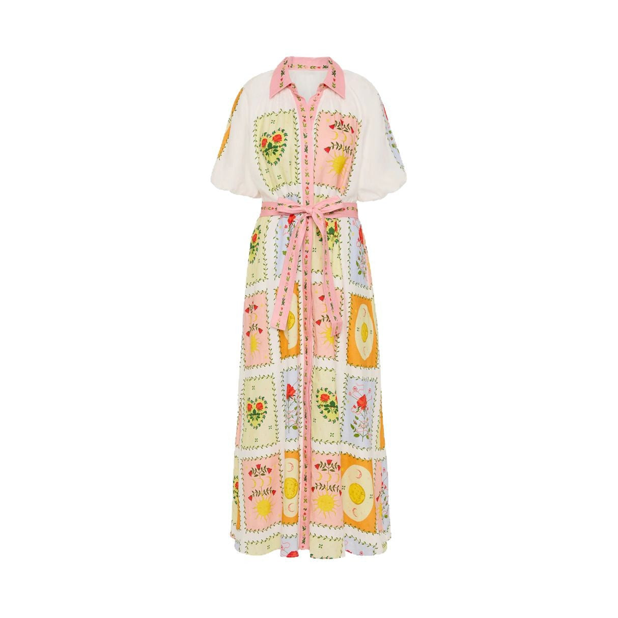 Women's Smiley Linen Loose Large Swing For Dress