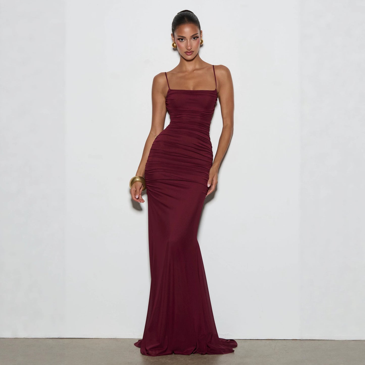 Women's Summer Solid Color Sleeveless Backless Lace Up Sexy Dress