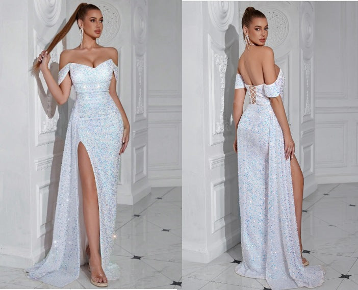 Women's Sequin Tube High-grade Party Dinner Fishtail Tops