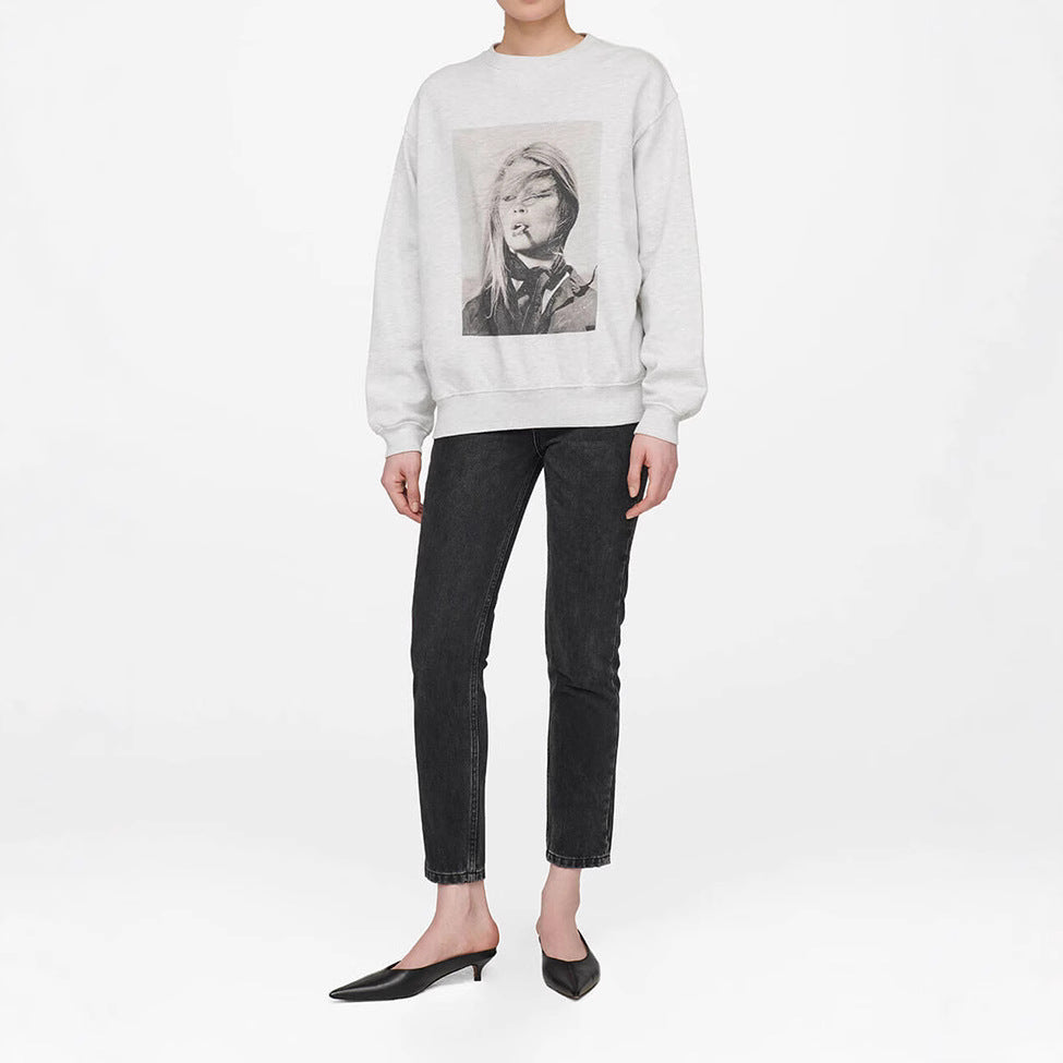 Women's North American Cigarette Digital Printing Lining Sweaters