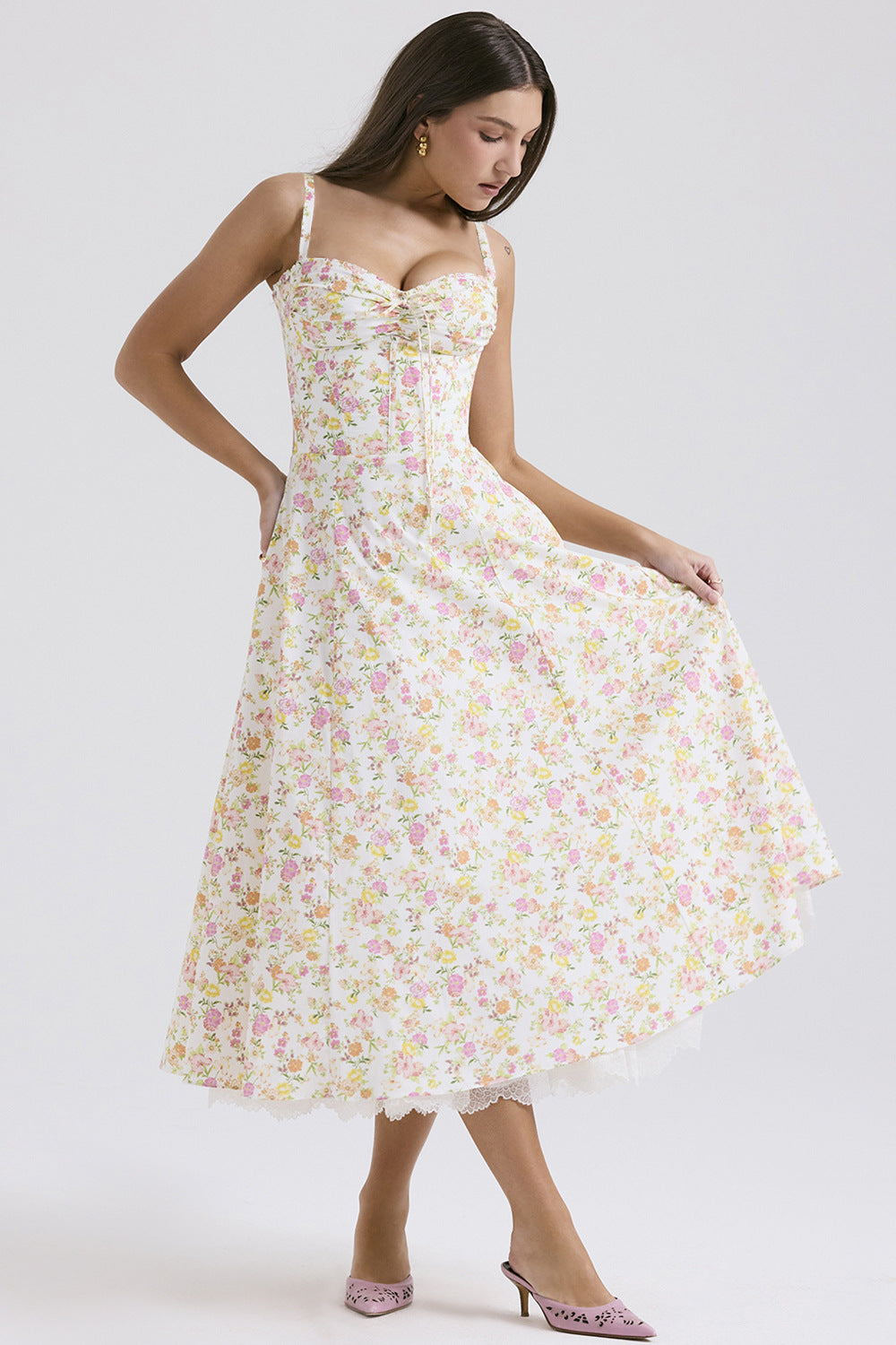 Series French Summer Strap Gentle Dress Dresses