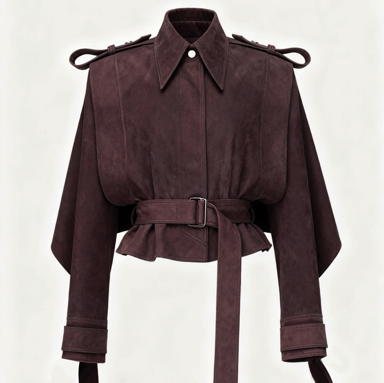 Women's Style Temperament Lapel Patchwork Autumn High-grade Coats