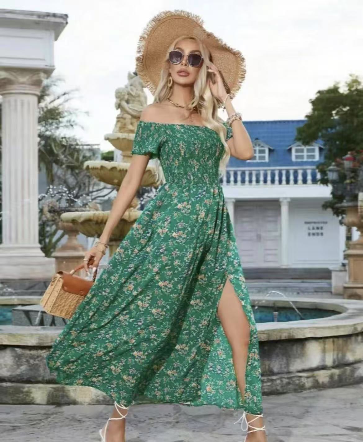 Women's Summer Fashion Bohemian Small Floral Dress