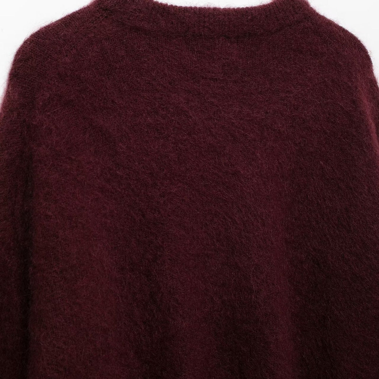 Women's Fashion Solid Color Round Neck Large Sweaters