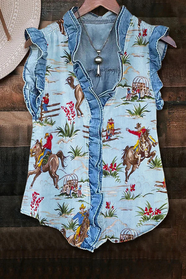 Women's Glamorous Durable Versatile Comfortable Ruffle Blouses