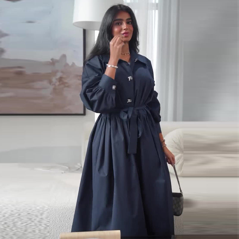 Women's Autumn Fashion Simple Long Sleeve Dress Dresses