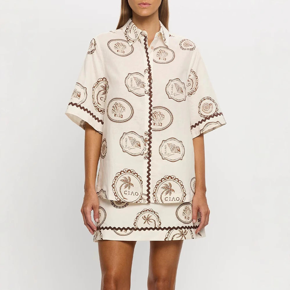 Popular Pretty Elegant Linen Shirt Outfit Dress