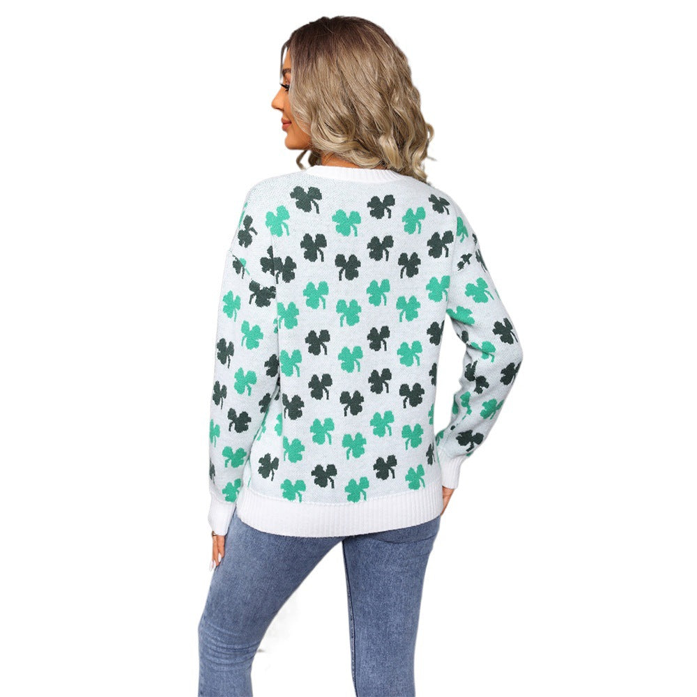 Women's Jacquard Autumn Street Trendy Shirt Sweater