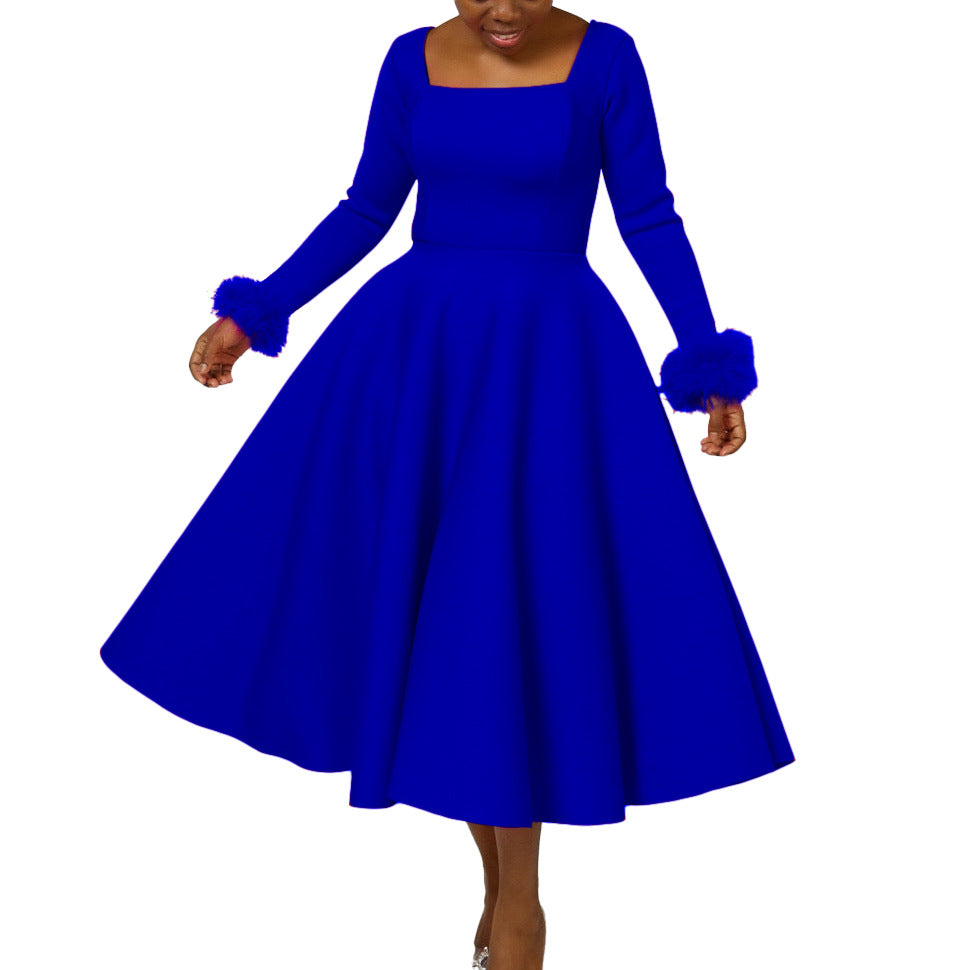 Winter Elegant Plush Decoration Large African Skirts