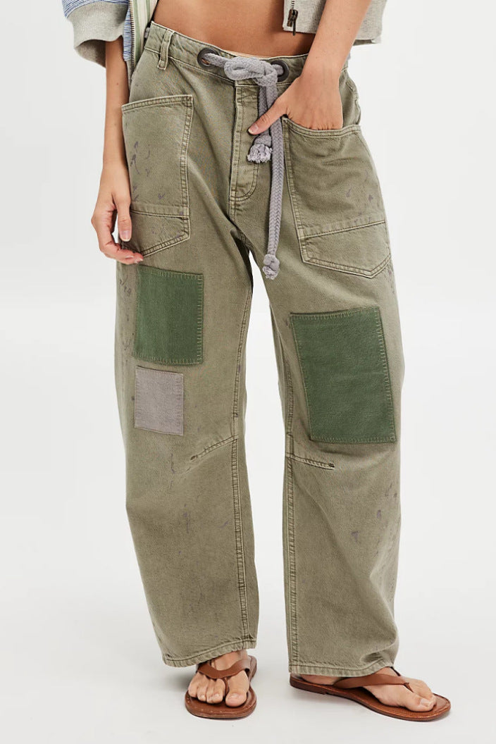 Eight Colors Fashion American Retro Washed Jeans