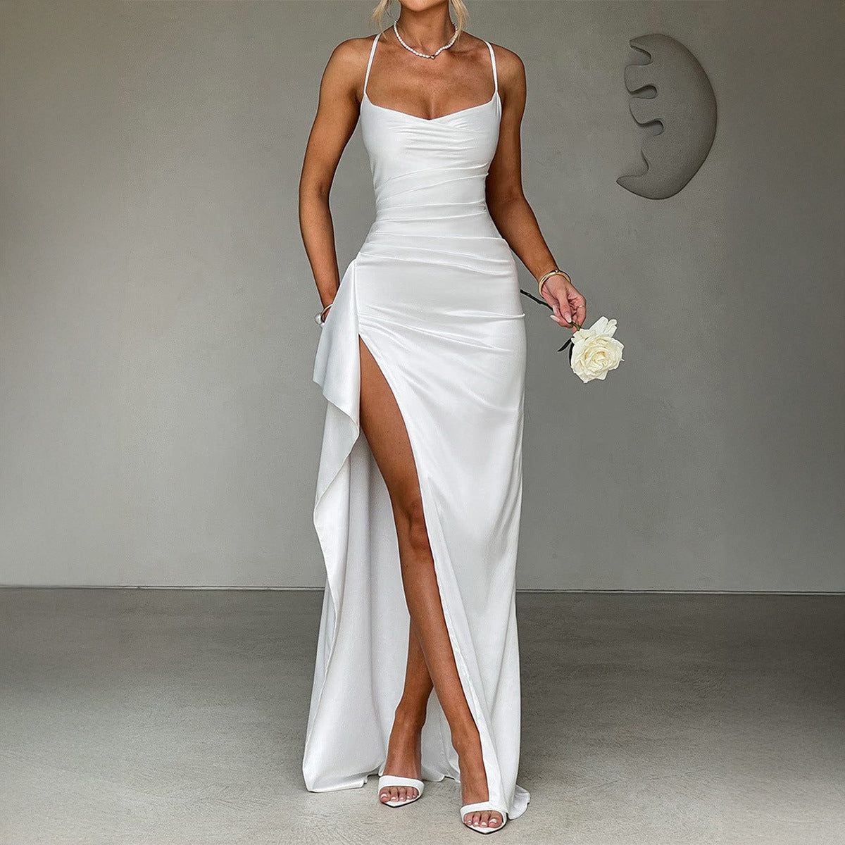 Women's Elegant Dress Long With Suspenders Autumn Dresses